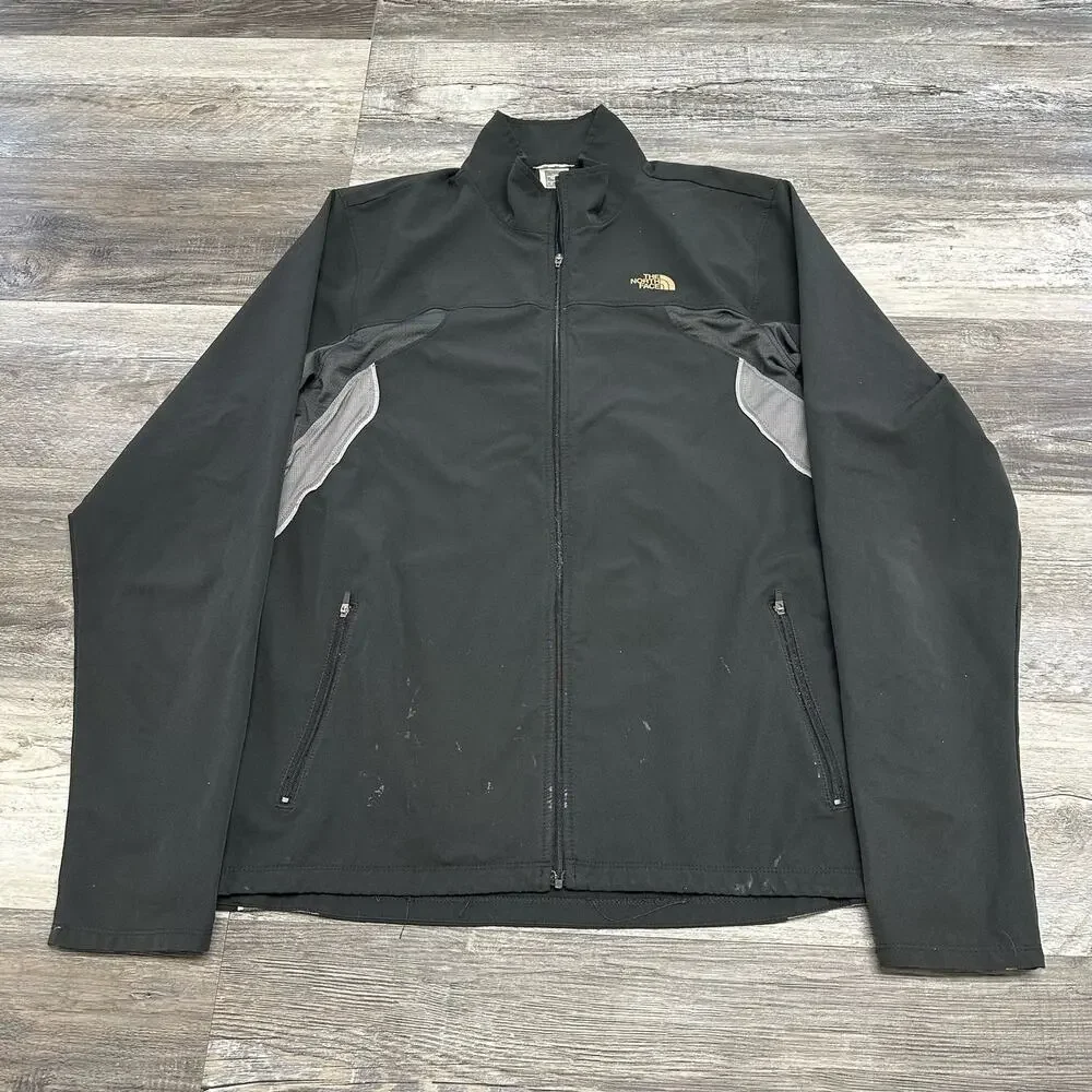 The North Face Black Mens L Flight Series‎ Full Zip Jacket vented windbreaker